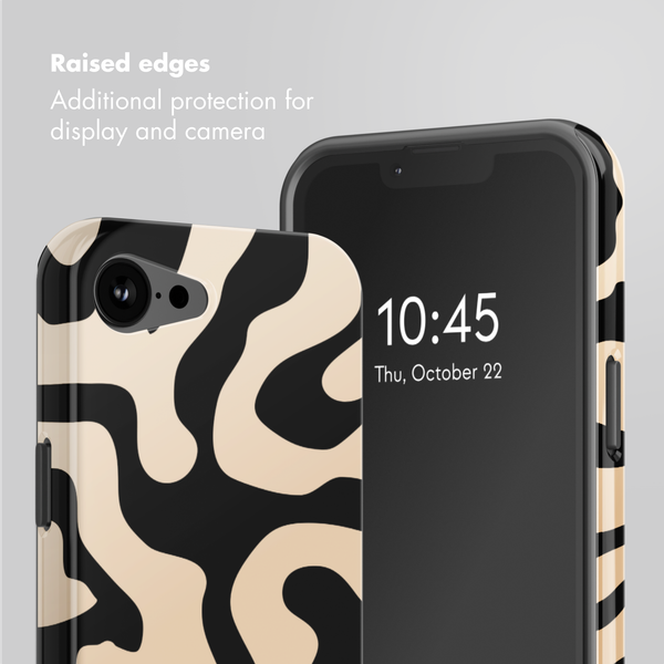 Selencia Vivid Back Cover with MagSafe Apple iPhone 17e / 16e - Art Wave Black