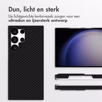 Accezz MagSafe Kevlar Backcover Samsung Galaxy S23 Ultra - Zwart