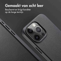 Accezz MagSafe Leather Backcover Apple iPhone 15 Pro Max - Onyx Black