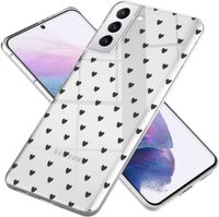 imoshion Design hoesje Samsung Galaxy S21 Plus - Hartjes - Zwart