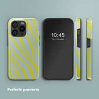 Selencia Vivid Backcover met MagSafe Apple iPhone 15 Pro - Zebra Winter Sky Titanium Yellow