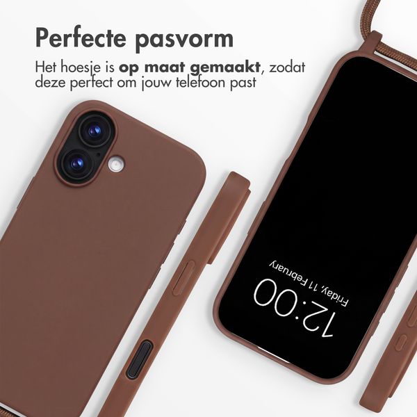 imoshion Siliconen hoesje met koord Apple iPhone 17 - Bruin