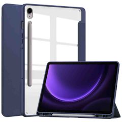 imoshion Trifold Hardcase Bookcase Samsung Tab S10 FE 10.9 inch / S9 FE 10.9 inch - Donkerblauw