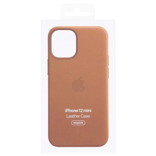 Apple Leather Backcover MagSafe Apple iPhone 12 Mini - Saddle Brown