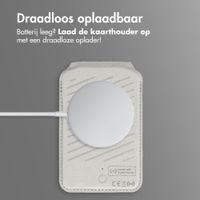 Accezz Magnetische Leren Wallet met standaard - Geschikt voor Apple Find My - Light Grey
