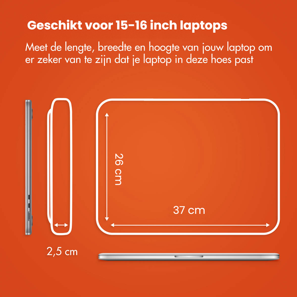 imoshion Laptophoes met opbergvak 15-16 inch - Laptopsleeve - Petrol Green