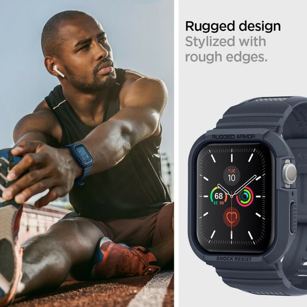 Spigen Rugged Armor™ Pro case Apple Watch 44 mm / 45 mm - Donkerblauw