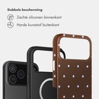 Selencia Vivid Backcover met MagSafe Apple iPhone 17 Pro Max - Happy Dots Chocolate