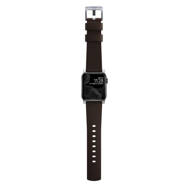 Nomad Active Pro Band Apple Watch Series 1 t/m 11 / SE / Ultra (44/45/46/49 mm) - Brown / Silver