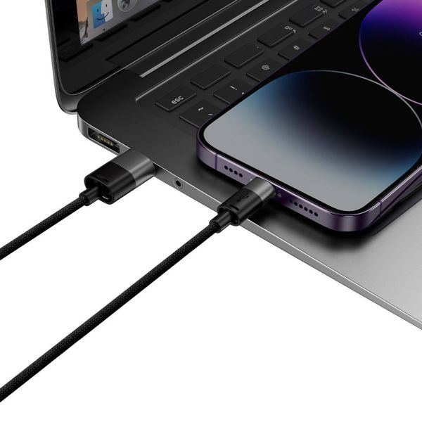 Baseus StarSpeed Series 3-in-1 snellaadkabel - USB-A naar USB-C / Lightning / Micro-USB - 1,2 meter - Zwart