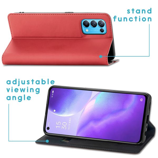 imoshion Slim Folio Bookcase Oppo Find X3 Lite - Rood