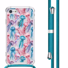 imoshion Design hoesje met koord Apple iPhone SE (2022 / 2020) / 8 / 7 - Jellyfish Watercolor