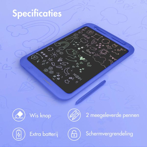 imoshion LCD Tekentablet voor kinderen - Met kleurenscherm en 2 pennen - Cobalt Blue