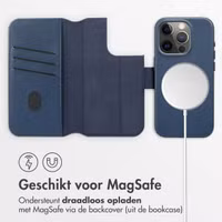 Accezz Leather Bookcase 2-in-1 met MagSafe Apple iPhone 15 Pro - Nightfall Blue