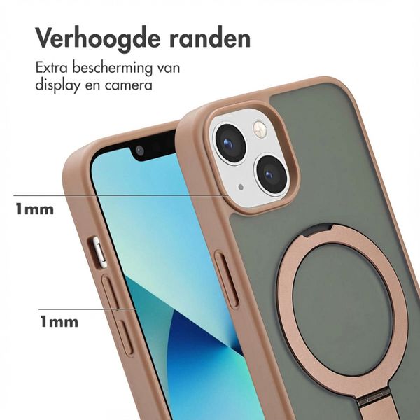 Accezz Ring Stand Backcover met MagSafe Apple iPhone 13 - Bruin