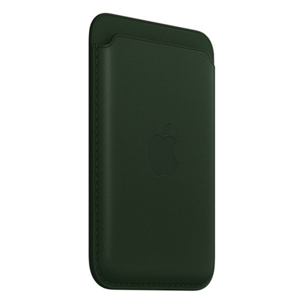 Apple Leather Wallet MagSafe (Apple Wallet 2nd Generation) - including Built-in AirTag Feature - Sequoia Green