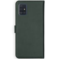 Selencia Echt Leren Bookcase Samsung Galaxy A51 - Groen