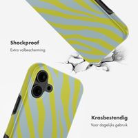 Selencia Vivid Tough Backcover met MagSafe iPhone 16 - Zebra Winter Sky Titanium Yellow