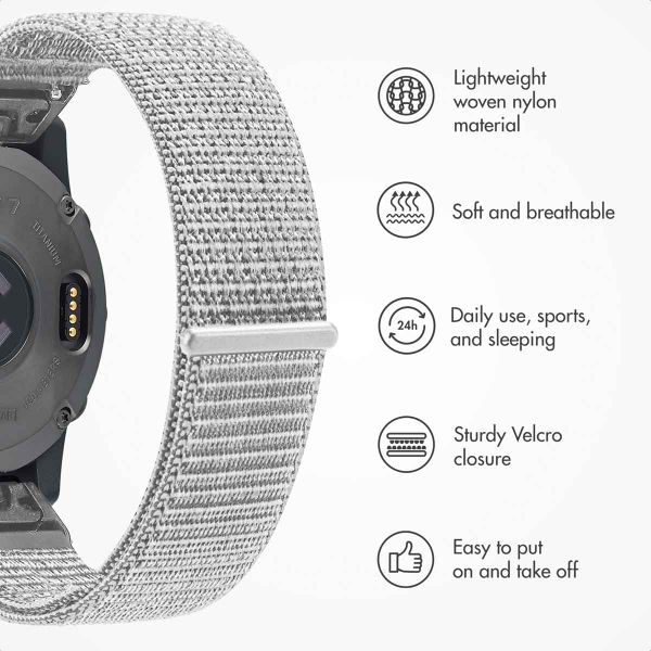 imoshion QuickFit® Nylon Band - Garmin 20 mm Connector - Size L/XL - White