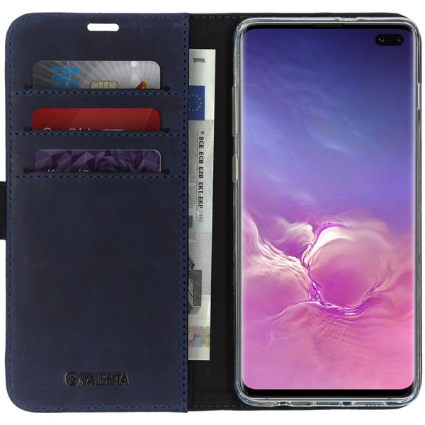 Valenta Classic Luxe Bookcase Samsung Galaxy S10 Plus - Blauw