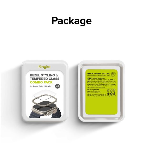 Ringke Bezel Styling + Screenprotector Apple Watch Ultra - 49 mm - Knurling Titanium