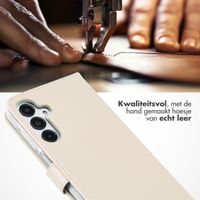 Selencia Echt Leren Bookcase Samsung Galaxy A16 - Greige