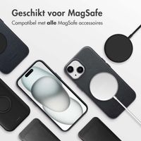 Accezz MagSafe Leather Backcover Apple iPhone 15 - Onyx Black