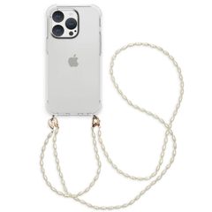 imoshion Backcover met koord + armband - Parels Apple iPhone 15 Pro - Transparant