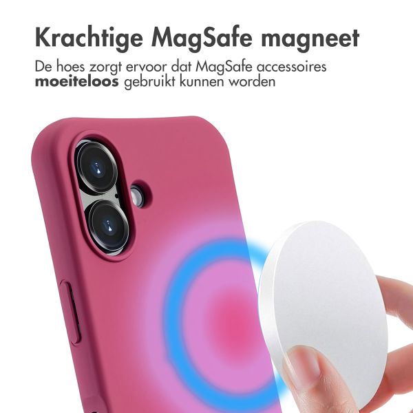 imoshion Color Backcover met afneembaar koord MagSafe iPhone 16 - Raspberry