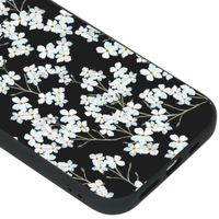 imoshion Design hoesje iPhone 12 (Pro) - Bloem - Wit / Zwart