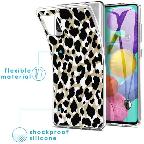 imoshion Design hoesje Samsung Galaxy A51 - Golden Leopard