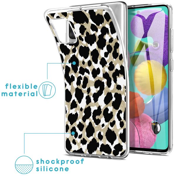 imoshion Design hoesje Samsung Galaxy A51 - Luipaard / Zwart