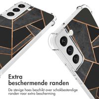 imoshion Design hoesje met koord Samsung Galaxy S22 - Grafisch Koper - Zwart / Goud