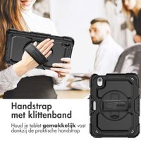 Accezz Rugged Backcover met schouderstrap Apple iPad Mini 7 (2024) / iPad Mini 6 (2021) - Zwart