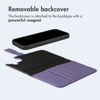 imoshion Detachable 2-in-1 Luxury Bookcase Apple iPhone 16 - Purple