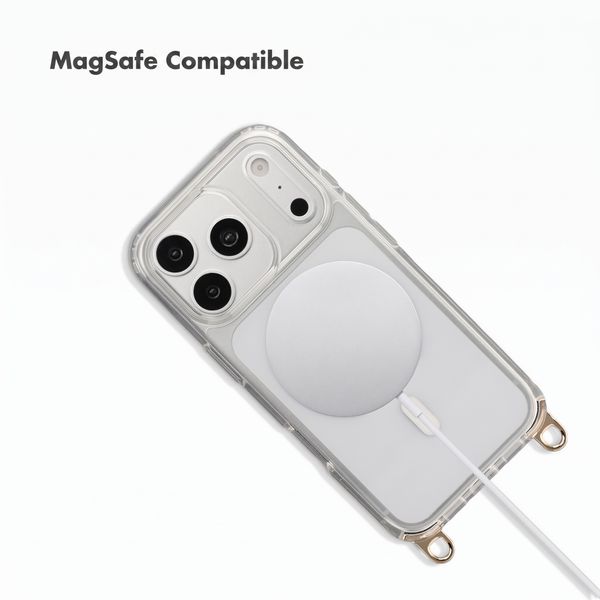 Selencia Rivièra MagSafe Back Cover with detachable hooks Apple iPhone 18 Pro Max / 17 Pro Max - Transparent