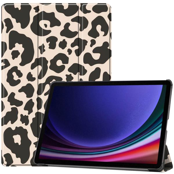 imoshion Design Trifold Bookcase Samsung Galaxy Tab S10 Plus / Tab S9 Plus - Leopard