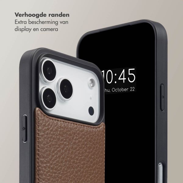 Selencia Nova Telefoonhoes met Koord en Pashouder Apple iPhone 17 Pro - Mocha Brown