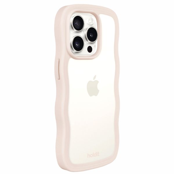 Holdit Wavy Case Apple iPhone 14 Pro - Transparent / Light Beige