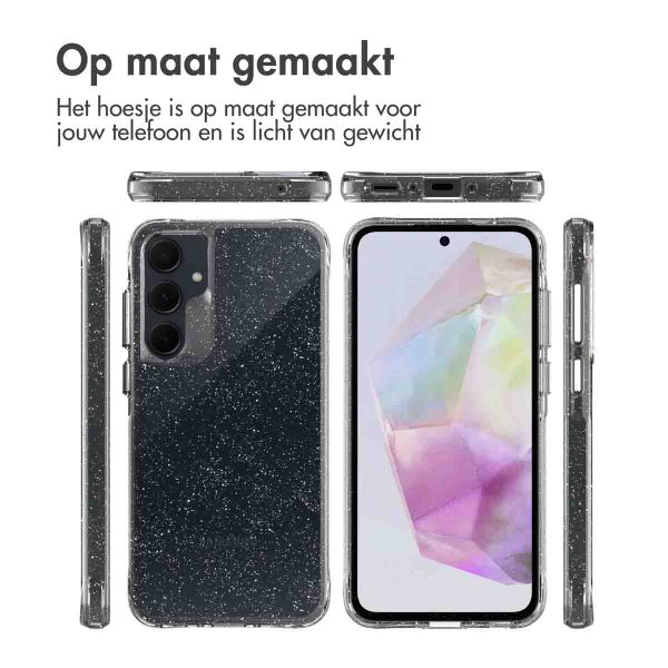 imoshion Clear Glitter Backcover Samsung Galaxy A35 - Zilver