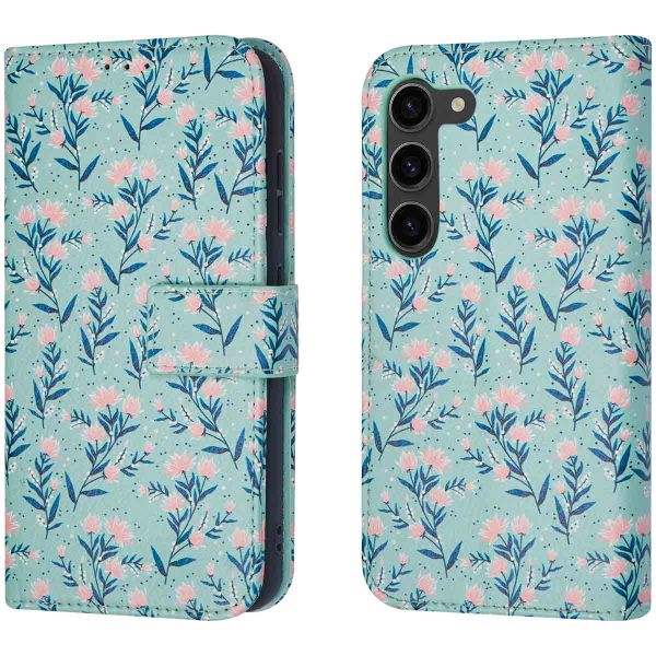 imoshion Design Bookcase Samsung Galaxy S23 - Blue Flowers