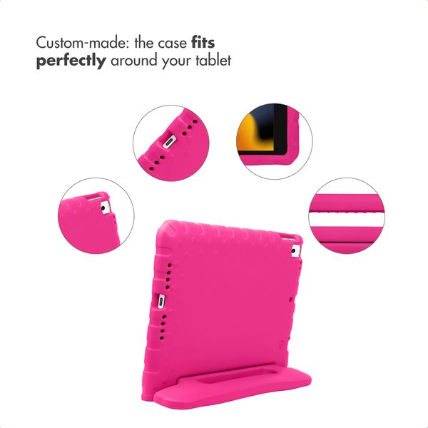 imoshion Kids-Proof Back Cover with Handle Apple iPad 9 (2021) 10.2 inch / iPad 8 (2020) 10.2 inch / iPad 7 (2019) 10.2 inch - Pink