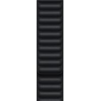 Apple Leather Link bandje Apple Watch Series 1 t/m 11 / SE / Ultra (44/45/46/49 mm) - Maat M/L - Midnight