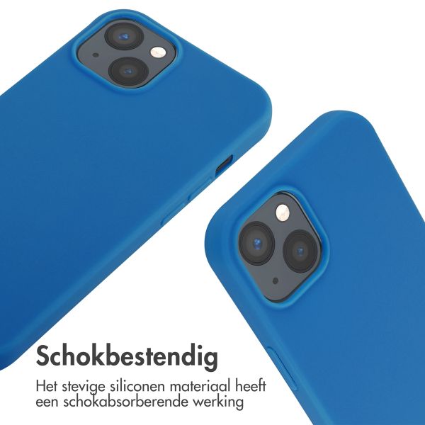 imoshion Siliconen hoesje met koord iPhone 13 - Blauw