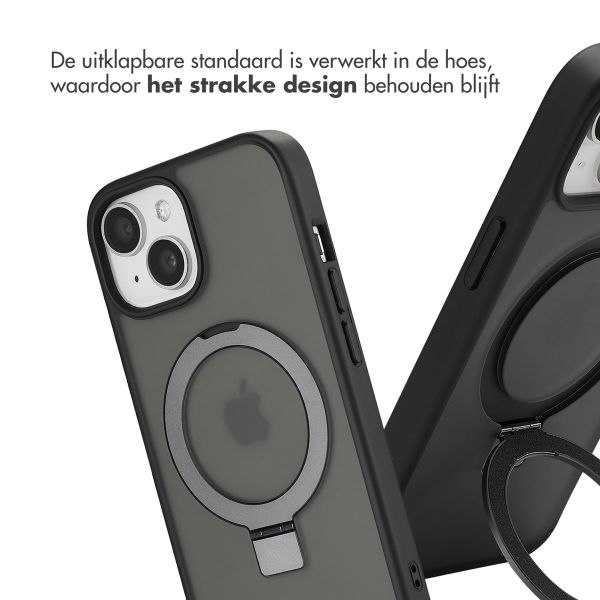 Accezz Ring Stand Backcover met MagSafe Apple iPhone 15 - Zwart