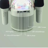 imoshion Sing & Shine Karaoke set - Speaker en 2 microfoons - Mintgreen