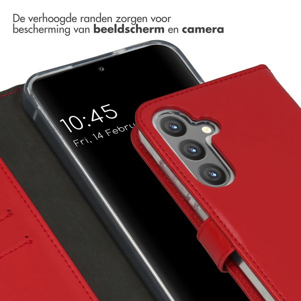 Selencia Echt Leren Bookcase Samsung Galaxy S24 Plus - Rood