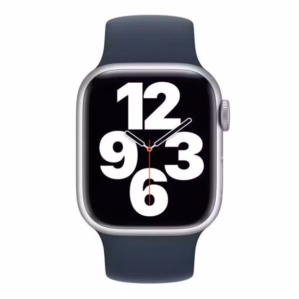 Apple Siliconen solobandje Apple Watch | 44/45/46/49 mm - Maat 2 - Storm Blue