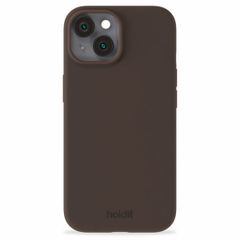 Holdit Silicone Case Apple iPhone 15 - Chocolate