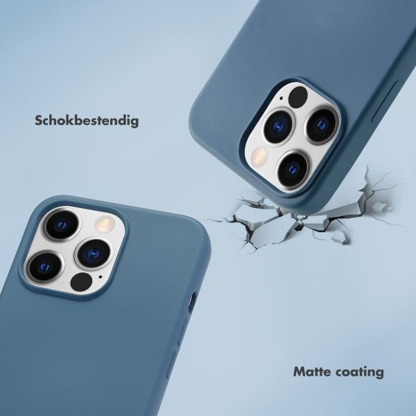 Selencia Backcover met luxe polskoord Apple iPhone 13 Pro - Blauw